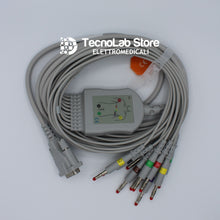 Carica l'immagine nel visualizzatore di Gallery, Cavo ECG Schiller con 10 terminali a spinotto da 4 mm