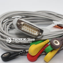 Carica l'immagine nel visualizzatore di Gallery, Cavo paziente per elettrocardiografi ECG Aspel, Astron, Biocare, Cardiette, Cardioline, Cardiorapid, Cardiogima, Carewell. Cosmed, Dimed, Edan, Fazzini, HP, Innomed, Lumed, Medigate, Mortara, Nihon-Kohden, Progetti, con dieci terminali bottoncino (2).