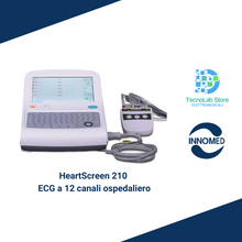 Carica l'immagine nel visualizzatore di Gallery, L'elettrocardiografo interpretativo HeartScreen 210 di Innomed Medical è un ECG ospedaliero a 12 derivazioni con 12 canali di stampa, ampio display touch screen, tastiera fisica alfanumerica e stampa su carta formato A4.