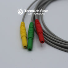 Carica l'immagine nel visualizzatore di Gallery, Set di tre cavetti con terminazioni a snap, connessioni all'apparecchio DIN 42802 da 1,5 mm: ideali per holter cardiaco, monitor e telemetria (2).