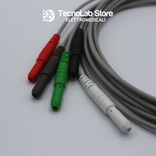 Carica l'immagine nel visualizzatore di Gallery, Set di cinque cavetti con terminazioni a snap, connessioni all'apparecchio DIN 42802 da 1,5 mm: ideali per registratore holter cardiaco (2).