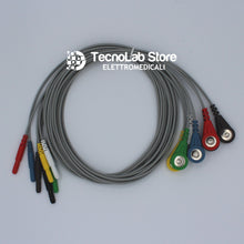 Carica l'immagine nel visualizzatore di Gallery, Set composto da 7 cavetti per Holter ECG Cardiaco (1).