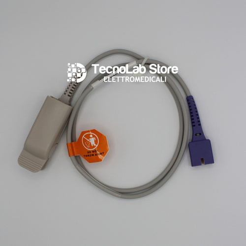 Sensore Spo2 adulti, riutilizzabile, per saturimetri e pulsossimetri con connettore Nellcor a 9 PIN, modello DS100A (1).