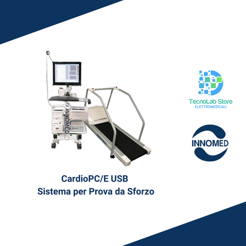 Elettrocardiografo per prova da sforzo PC USB Innomed Medical CardioPC-E. Perfetto sia per l'esame ECG base che stress test.