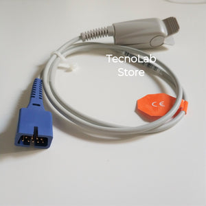 Sensore Spo2 adulti, riutilizzabile, per saturimetri e pulsossimetri con connettore Nellcor a 9 PIN, modello DS100A (2)