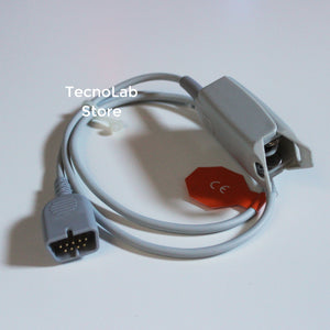 Sensore Spo2 per adulti, riutilizzabile, per saturimetri e pulsossimetri con connettore Nihon Kohden a 9 PIN (2)