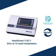 Carica l&#39;immagine nel visualizzatore di Gallery, L&#39;elettrocardiografo interpretativo HeartScreen 112 C-1 di Innomed Medical è un ECG a 12 derivazioni con 6 e 12 canali di stampa, touchscreen e tastiera fisica, perfetto per medici e professionisti esigenti che cercano un ECG completo e versatile.
